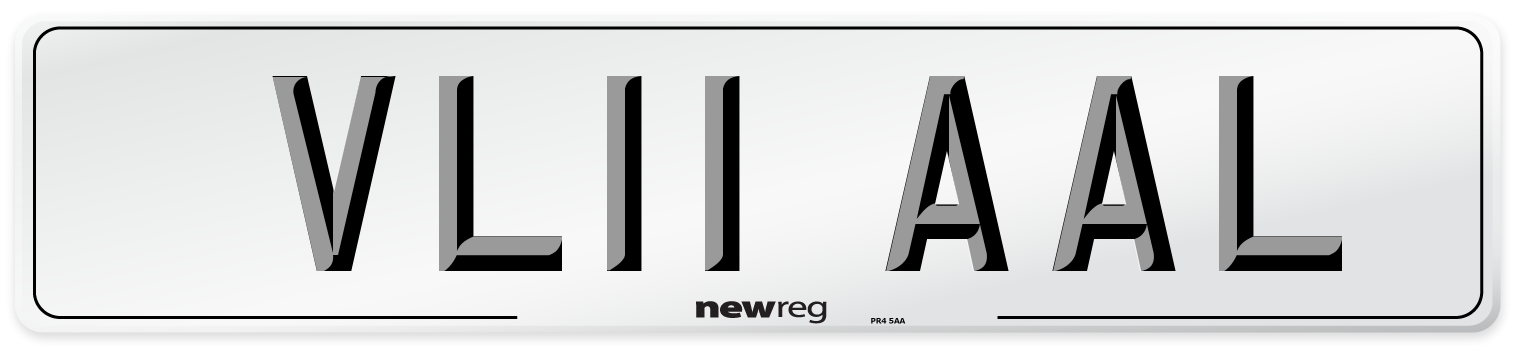 VL11 AAL Number Plate from New Reg